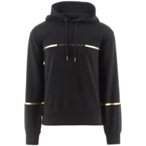 Armani Exchange Black Gold Logo Crew Neck Sweatshirt