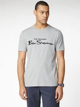 Ben Sherman Signature Logo T-Shirt - Grey, Size S, Men