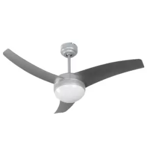 Bloq AC 3 Blade Ceiling Fan with Light Silver