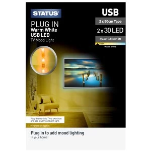 Status Warm White USB LED TV Mood Light