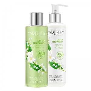 Yardley Lily of the Valley Body Wash + Body Lotion Set