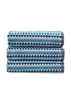'Carnaby Stripe' 100% Cotton Yarn Jacquard Towels