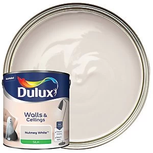 Dulux Walls & Ceilings Nutmeg White Silk Emulsion Paint 2.5L