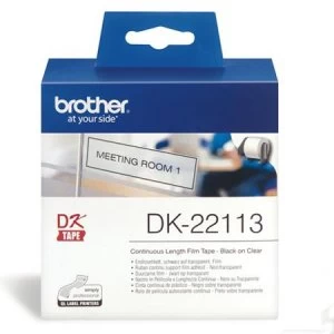 Brother DK-22113 Continuous Label Tape (62mm x 15.24m) Black on White