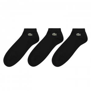 Lacoste 3 Pack Trainer Socks - Black 8VM