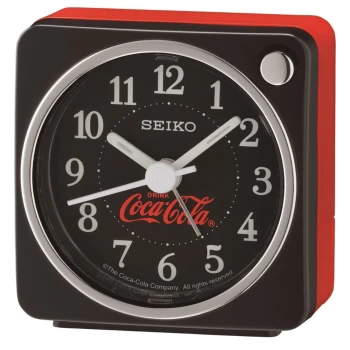 Seiko Clocks Black & Red Coca Cola Beep Alarm Clock QHE905K