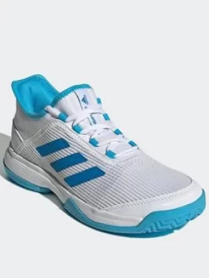 adidas Adizero Club Tennis Shoes, White/Blue, Size 11.5 Younger