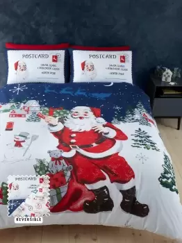 'Retro Father Christmas' Duvet Cover Set