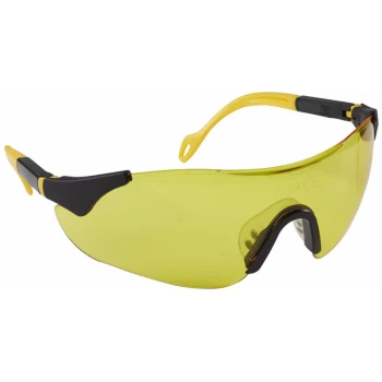 9212 Sports Style High-Vison Safety Glasses with Adjustable Arms - Worksafe