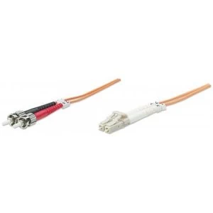 Intellinet Fibre Optic Patch Cable Duplex Multimode LC/ST 62.5/125 m OM1 20m LSZH Orange Fiber Lifetime Warranty