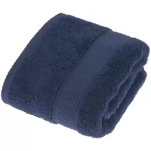 HOMESCAPES Turkish Cotton Navy Blue Hand Towel - Navy