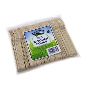 Robinson Young Natural birchwood Forks Ref 10568 Pack of 100 170160