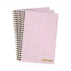 Pukka Ballerina Hardcover Notebook B5 Pink Check Pack of 3 9377-CD