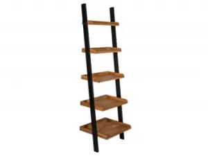 LPD Copenhagen Black and Oak Ladder Shelf Flat Packed