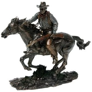 Bronze Screen Legend John Wayne Riding Ornament