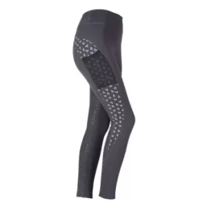 Aubrion Coombe Riding Tights (Reflective) - Junior - Black
