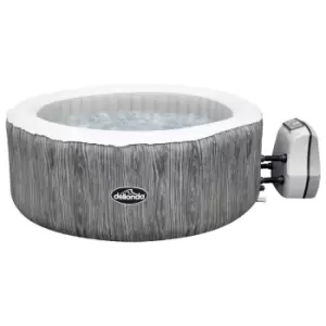 Dellonda 4-6 Person Inflatable Hot Tub Spa with Smart Pump - Wood Effect DL89