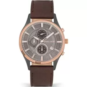 Police Mens Police Stainless Steel Vault PEWJC2194241 - Grey and Brown