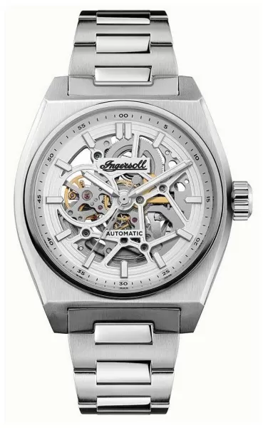 Ingersoll I14303 The Vert Automatic (43mm) Silver Skeleton Watch