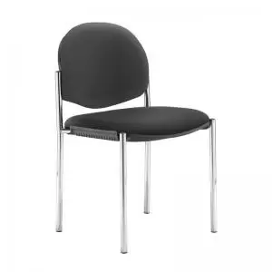 Coda multi purpose stackable conference chair with no arms - Nero