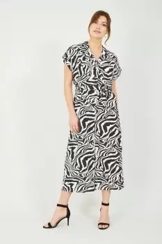 Black Zebra Print Jumpsuit