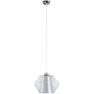 Keter Rodes Dome Pendant Ceiling Light Silver, 30cm, 1x E27