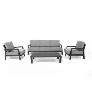 Out&out Original - out & out Lisbon Outdoor Lounge Set- 5 Seats Removable Cushions Grey Garden Outdoor