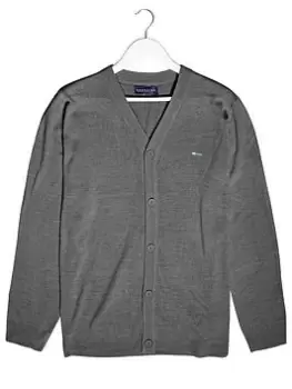 BadRhino Essential Knitted Cardigan - Grey, Size 5-6Xl, Men