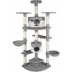 Tectake - Cat tree scratching post Nelly - cat scratching post, cat tower, scratching post - grey/white