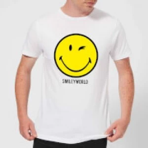 Smiley World Large Yellow Smiley Mens T-Shirt - White - M