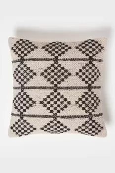 Adana Handwoven Textured Natural & Black Cushion