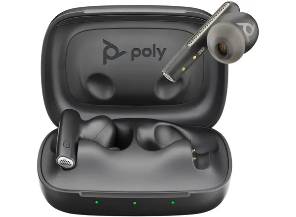 Poly Voyager Free 60 UC Black Earbuds +BT700 USB-C Adapter +Basic Charge Case