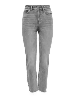 ONLY Onlemily Life Hw Straight Fit Jeans Women Grey