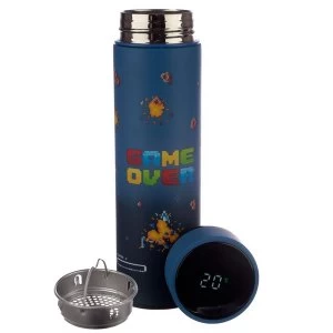 Game Over Reusable Stainless Steel Hot & Cold Thermal Insulated Drinks Bottle with Digital Thermometer