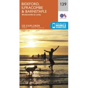 Bideford, Ilfracombe and Barnstaple by Ordnance Survey (Sheet map, folded, 2015)