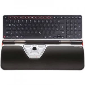 Contour Design RollerMouse Red Plus USB WiFi mouse Ergonomic, Gel wrist support mat, Built-in scroll wheel Black, Silver