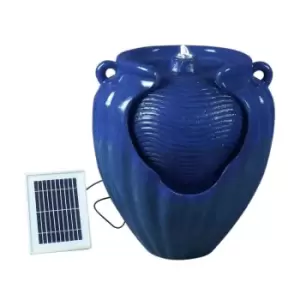 Gardenwize Solar Blue Vase Pot Water Feature