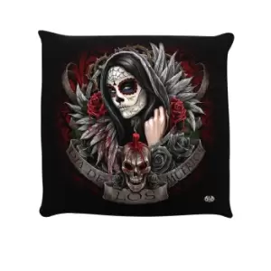 Spiral Muertos Dias Filled Cushion (One Size) (Black/Red)