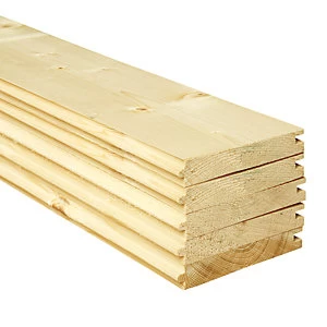 Wickes PTG Floorboards 18 x 119 x 2400mm Pack 5
