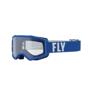 FLY Racing Focus Goggle Blue White Clear Lens