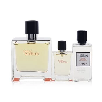 HermesTerre DHermes Coffret: Pure Parfum Spray 75ml + Pure Parfum Spray 12.5ml + After-Shave Lotion 40ml 3pcs