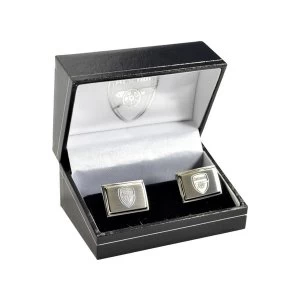 Arsenal Stainless Steel Engraved Oblong Crest Boxed Cufflinks