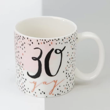 Luxe Porcelain Female Birthday Mug - 30