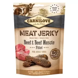 Carnilove Meat Jerky Beef and Beef Muscle Fillet Dog Treat Bar - 100g (x1 bag)