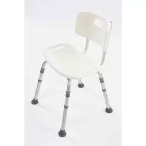 Nrs Healthcare Lightweight Height Adjustable Shower Chair With Handles White