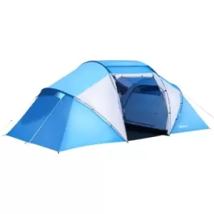 4-6 Persons Camping Tent Dome Family Travel Group Hiking Room Fishing - Outsunny