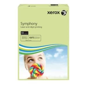 Xerox A3 Symphony Tinted 80gsm Pastel Green Copier Paper Pack of 500