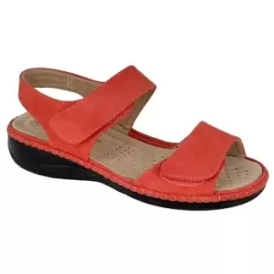 Boulevard Womens/Ladies Leather Lined Sandals (3 UK) (Coral Pink)