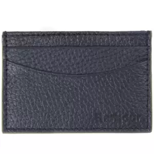 Barbour Mens Grain Leather Card Holder Black One Size