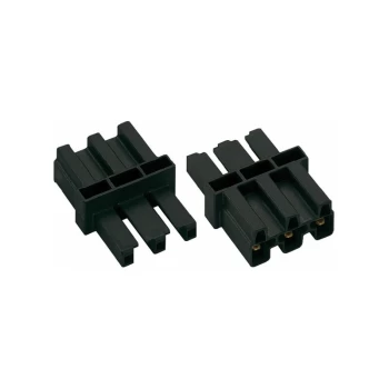 Wago - 770-603 3 Pole 10mm Intemediate Coupler 1 Plug + 1 Socket Black